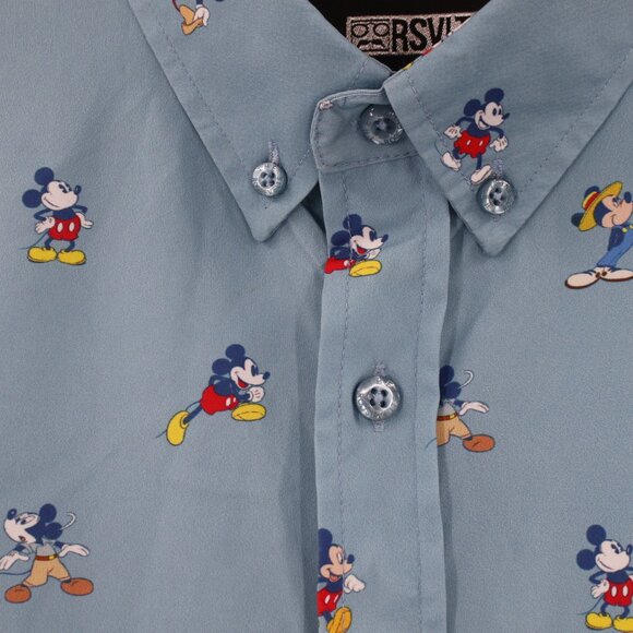 RSVLTS Shirt Mens 2XL Disney Spicy Mickey Mouse limited Short Sleeve Button Down - Picture 3 of 16